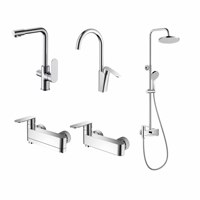 Nouveau design en laiton robinet mural douche eau chaude et froide mitigeur salle de bain ensemble de douche