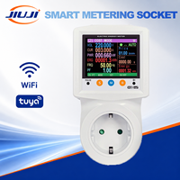 JIUJI Smart Home Tuya App Contrôle à distance Affichage du coût des kWh en temps réel Prise EU 16A WiFi Compteur intelligent Disjoncteur CE