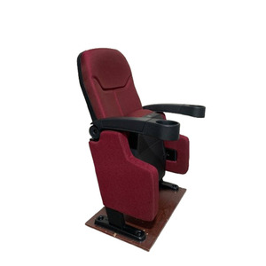 Asientos de Cine Plegables de Lujo de Tela Roja, Sillas <span class=keywords><strong>VIP</strong></span> para Auditorio de Iglesia, Usadas en Teatro - Product Image 3