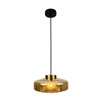 Lampes suspendues en verre brun à LED modernes en gros pour la décoration de la salle à manger de la maison