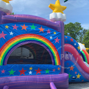 Maison gonflable de licorne <span class=keywords><strong>5</strong></span> en 1, château de saut combiné avec toboggan, Commercial, offre spéciale - Product Image 4