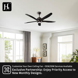 Ventilador de Techo Moderno Inteligente de Perfil Bajo de 52 Pulgadas con Luz LED, 5 Aspas, Motor de CC para Ventilación Interior y Exterior, Color Negro - Product Image 6