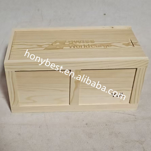 Mộc mạc lưu trữ bằng gỗ hộp trượt Top tùy chỉnh khắc logo hình chữ nhật Crate tìm kiếm thông gỗ rượu vang trường hợp vận chuyển cá nhân - Product Image 3