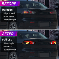 Feux arrière à LED RGB contrôlés par application, clignotants dynamiques séquentiels, feux arrière pour Mitsubishi Lancer Evo X 2008-2018