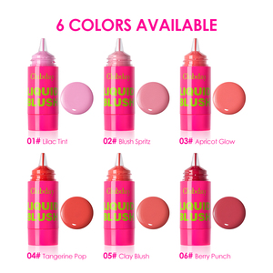 Rubor Líquido con Botón de Aplicación, 6 Colores Versátiles, Rubor Líquido Mate, Lápiz Labial Rosa, Maquillaje de Larga Duración y Fácil de Aplicar - Product Image 4