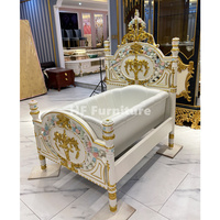 Hot Sell Royal Holz Luxus Babybett Design europäischen Stil Babybett Baby betten für Neugeborene