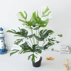 Plantas Artificiales en Maceta, Ramas <span class=keywords><strong>de</strong></span> Hojas <span class=keywords><strong>de</strong></span> Tortuga Artificiales, Vegetación Artificial, Decoración para el Hogar - Product Image 2