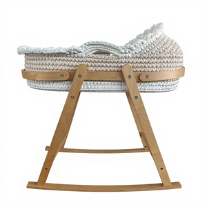 Panier à langer pour bébé en coton crocheté, style bohème moderne, écologique, fait sur mesure, imperméable, ovale, avec <span class=keywords><strong>rangement</strong></span> - Product Image 3