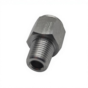 Adaptador de Rosca de 1/8" NPT Macho a M10x1.0 Hembra, Acero Inoxidable 304, Mecanizado por CNC, para Manómetros de Presión de Aceite - Product Image 5