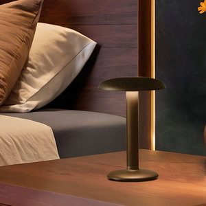New cross-border designer rechargeable portable mushroom-shaped Nordic style <b>lamp</b> for restaurant, <b>study</b>, hotel, bedroom, - Product Image 3
