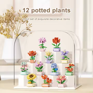 अनुकूलित शाश्वत गुलाब एब्स 3 डी फूल ईंटों रोमांटिक डिय प्लास्टिक बिल्डिंग ब्लॉक मॉडल प्रकार - Product Image 6