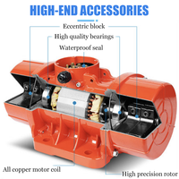 Moteur vibrant 8 pôles IP66 pour tamis vibrants, alimentateurs vibrants, convoyeurs vibrants, tamis de table et centrales de dosage, avec régulation de vitesse