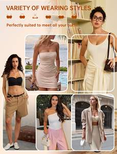 Sujetadores <span class=keywords><strong>sin</strong></span> tirantes para mujer, de alta calidad, suaves, inalámbricos, sexys, antideslizantes, con <span class=keywords><strong>relleno</strong></span> invisible, <span class=keywords><strong>sin</strong></span> costuras, para uso diario. - Product Image 3