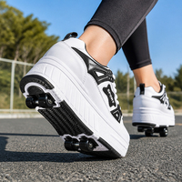 Chaussures à roulettes doubles pour enfants en gros, garçons, filles, unisexe, roues en PU, baskets à boucle rotative, OEM ODM Ruidongle