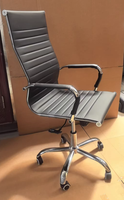 Chaise de bureau ergonomique à dossier haut, pivotante, en cuir PU, pour ordinateur, fabriquée par un fabricant OEM