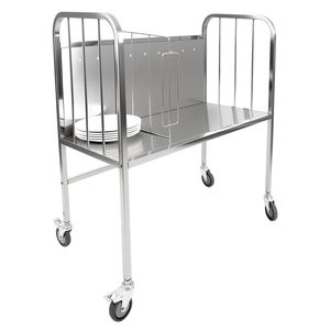 Carrito de utensilios de acero inoxidable, vehículo de transporte de vajilla comercial, adecuado para hoteles y la industria de la restauración. - Product Image 5