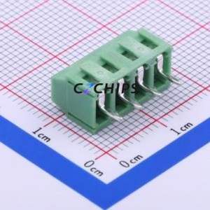DB125-3.81-4P-GN-S <b>Screw</b> Terminal <b>Block</b> Through hole Component (THT),P=3.81mm Connector 1x4P 3.81mm Green Through Hole - Product Image 1