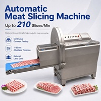 Trancheuse automatique de viande avec et sans os, machine industrielle de découpe de côtes, coupe-viande de bœuf et de porc avec lames interchangeables