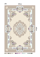 Tapis persans modernes en laine et soie imprimés en 3D, faits à la main, motif floral noir, adaptés aux animaux domestiques, lavables, antidérapants, à poils ras, carrés de taille moyenne