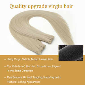 Extension geniale per <span class=keywords><strong>capelli</strong></span> con trama geniale da 22 pollici extension per <span class=keywords><strong>capelli</strong></span> con trama geniale marrone <span class=keywords><strong>chiaro</strong></span> invisibile cucire extension <span class=keywords><strong>capelli</strong></span> umani 50g - Product Image 3