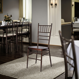 Vente en gros de coussin de chaise Chiavari noir Empilable Tiffany Sièges Mariages Événements Banquets Hôtels Restaurants Villas - Product Image 1