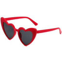 Lunettes de soleil colorées en forme de cœur rose Love&roses pour femmes Lunettes de soleil féminines rétro Love Heart Gradient Eyewear