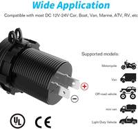 Chargeur de voiture USB Type C QC3.0 20W PD double port avec prise bus 12-24V
