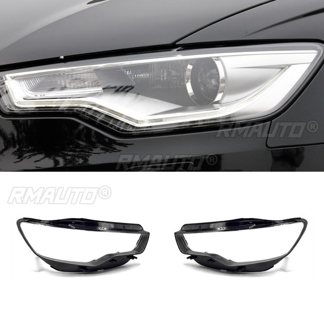 Left Right Lamp LED Daytime Light Housing Headlight Rear Shell Base Front LED Headlamp Lens Cover For Audi A6L C7 2012-2015