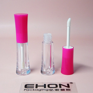 <b>Mini</b> 3.7ml Unique Pink Cap Transparent <b>Bottle</b> Streamline Empty Lip Gloss Tube Container Thick Wall Lipgloss Packaging <b>Bottle</b> - Product Image 1
