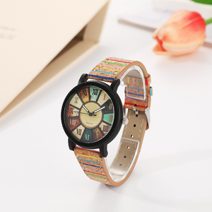 นาฬิกาข้อมือผู้หญิงลายรุ้งหลากสีสัน ดีไซน์หรูหรา สไตล์โบฮีเมียนสุดเก๋ ของขวัญสุดพิเศษ - Product Image 2