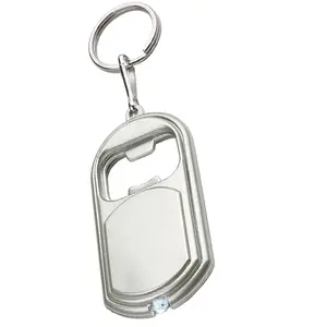 Đa Chức Năng Kim Loại Key Chains Custom Made Key Ring Chủ Chai Opener Thép Không Gỉ Keychain Với Đèn Pin LED