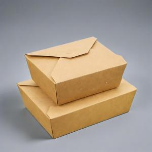 Precio barato caja de comida de papel Kraft reciclable para llevar embalaje ecológico caja de almuerzo de papel Kraft - Product Image 3
