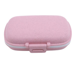 Wholesale 8 Grids Organizer <b>Container</b> for <b>Tablets</b> Travel Pill Box With Seal Ring Small Wheat Straw Medicines - Product Image 1