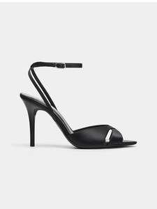 Giày sandal nữ cao gót nhọn mũi, quai mắt cá chân, chất liệu lụa đen gợi cảm, kiểu dáng mới mùa hè 2026 ZA - Product Image 5