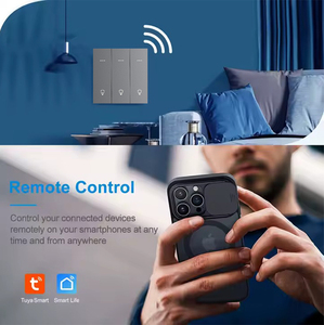 Sakelar Lampu Dinding Pintar 2025 Golden Security Tuya WIFI Zigbee <span class=keywords><strong>1</strong></span>/2/<span class=keywords><strong>3</strong></span>/4/6 <span class=keywords><strong>Gang</strong></span> dengan Tombol Fisik, Kompatibel dengan Alexa dan Google Assistant - Product Image 4