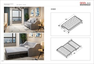 Cắt <span class=keywords><strong>futon</strong></span> Sofa giường chuyển đổi giá rẻ giá - Product Image 6