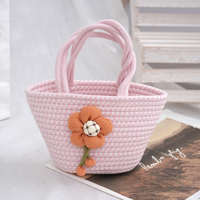 Pink Bag Orange Flower