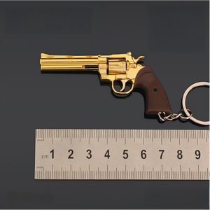 Portachiavi a Forma di Pistola, Replica 1:3, Giocattolo Simpatico, Revolver con Grilletto Rimovibile e Cartuccia Estraibile, Regalo Disponibile <span class=keywords><strong>per</strong></span> Uomini e <span class=keywords><strong>Ragazzi</strong></span> - Product Image 3