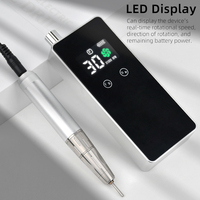Haute vitesse professionnelle 30000 tr/min Rechargeable en plastique Portable perceuse à ongles manucure Machine ponceuse à ongles pour pédicure