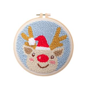 <span class=keywords><strong>Bordado</strong></span> decoración casa de Navidad perro de dibujos animados DIY magia Punch aguja <span class=keywords><strong>Kit</strong></span> de <span class=keywords><strong>bordado</strong></span> para principiantes con aro - Product Image 2