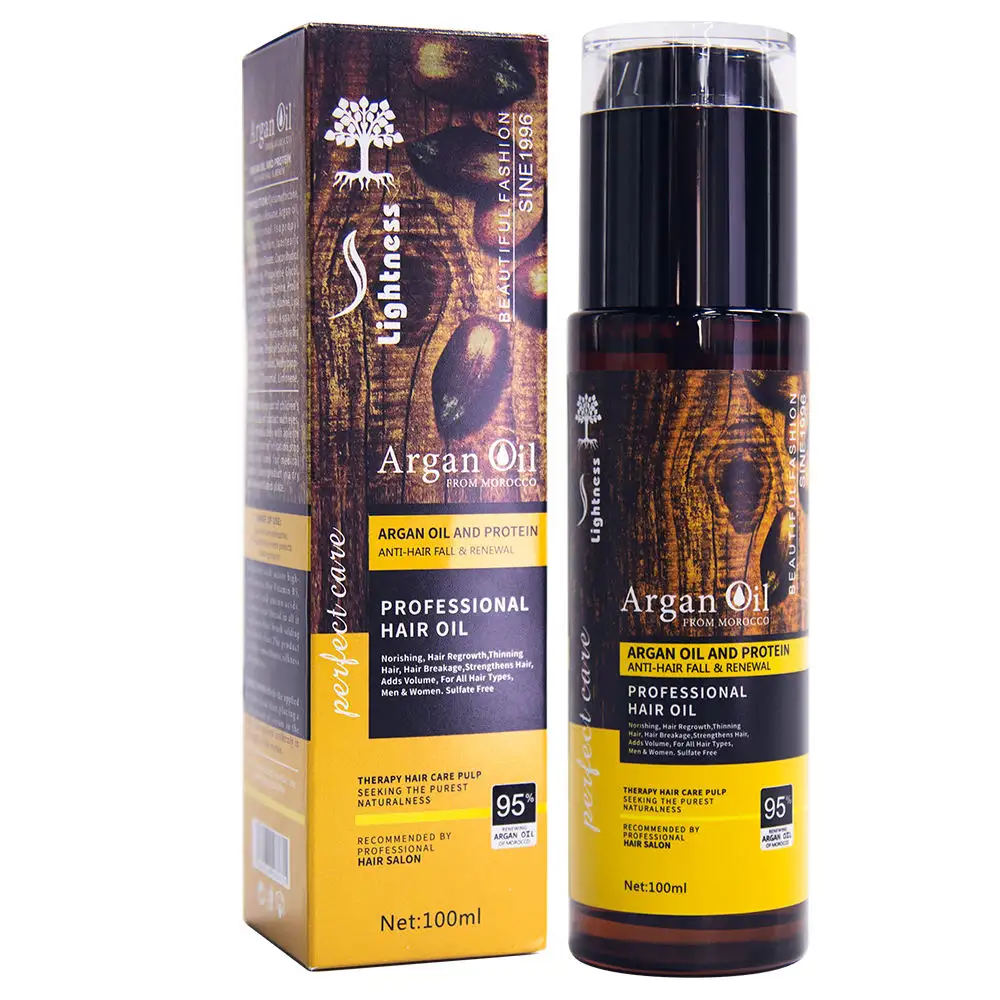 Conjunto orgánico de hierbas mágicas de etiqueta privada, botellas de aceite de argán orgánico, cuidado esencial, aceite de argán para el cabello para hombres y mujeres