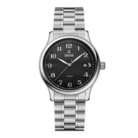 Montre automatique unisexe minimaliste 39 mm, logo personnalisé, acier 316L, montre-bracelet mécanique fine, verre saphir, fabrication OEM pour cadeau