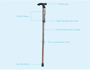 Canne télescopique réglable en alliage d'aluminium avec embout en caoutchouc pour la marche en extérieur, couleur unie, conception à verrouillage par torsion en 3 sections - Product Image 3
