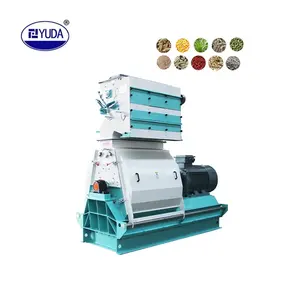 YUDA Factory Grain Rice Maize Wheat Hammer Mill For Animal Feeds Corn Straw Crusher Processing Machines Feed Crushing Machine