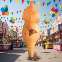 Costume de capybara gonflable pour adulte, convient aux personnes de 1,5 à 2 m de taille. Idéal pour Noël, le cosplay, les fêtes, les spectacles sur scène et les soirées costumées.