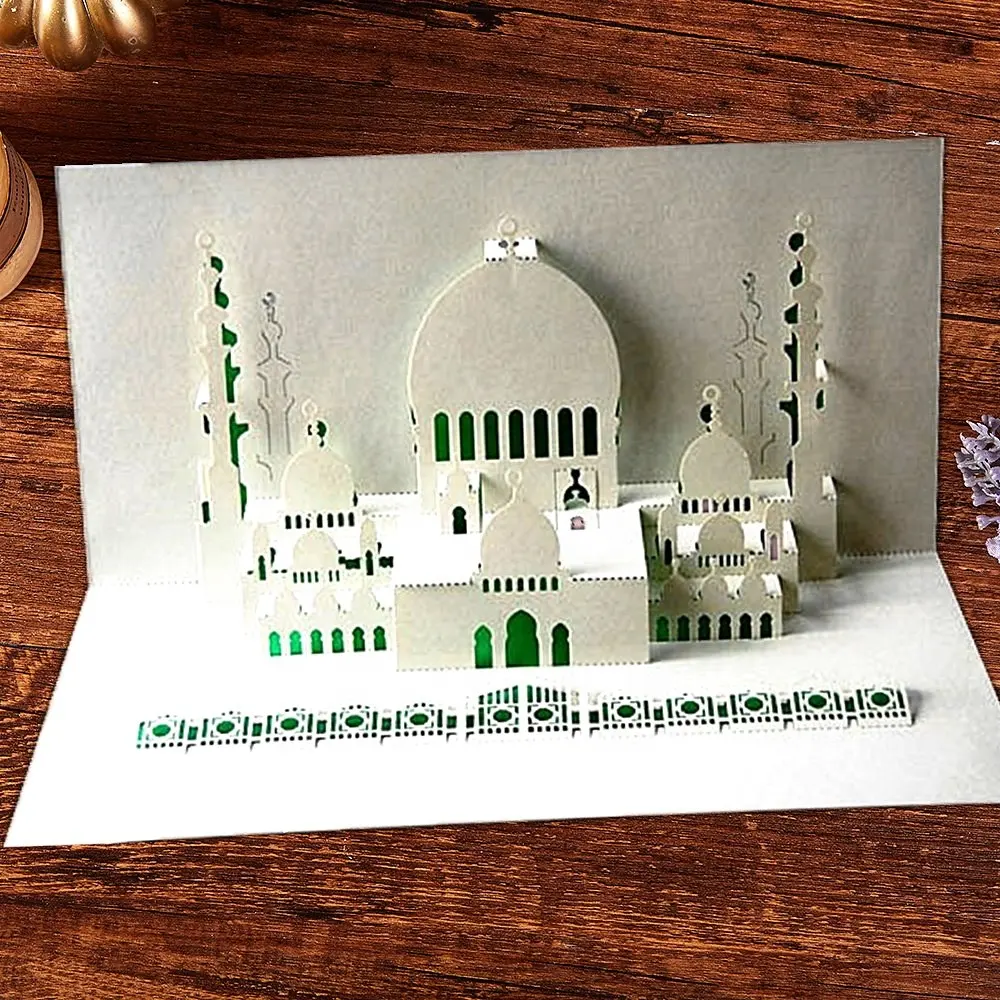 Hecho a mano 3D Pop Up Card St. Sophia Iglesia Diseño Istabul Skyline View Cumpleaños Boda Aniversario Celebraciones Saludo Turístico