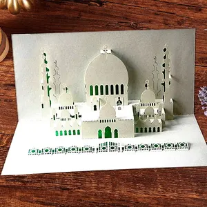 Handgemaakte 3d Pop-Up Kaart St. Sophia Kerkontwerp Istabul Skyline View Verjaardag Huwelijksverjaardag Vieringen Toeristische Groet