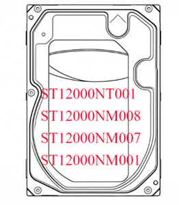 ฮาร์ดไดรฟ์ภายในขนาด 3.5 นิ้ว ความจุ 12TB CMR 7200RPM แคช 256MB รุ่น ST12000NT001 ST12000NM008 ST12000NM007 ST12000NM001 HDD - Product Image 1