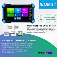 WANGLU Nouveau 5.4 pouces Nouveau IPC-5100 Plus Ipc CCTV Tester PoE Analogique avec 4K 30FPS Entrée HDMI/Entrée VGA