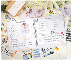 Libro <span class=keywords><strong>de</strong></span> memoria personalizado para bebés, diario con impresión a todo color, <span class=keywords><strong>primer</strong></span> año <span class=keywords><strong>de</strong></span> memoria del bebé, álbum <span class=keywords><strong>de</strong></span> fotos, libro, diario <span class=keywords><strong>de</strong></span> <span class=keywords><strong>embarazo</strong></span> - Product Image 4